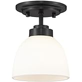 Z-Lite 1 Light Flush Mount 443F1-MB, Matte Black