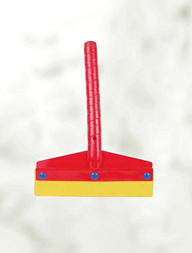 Krishna Handmade INDIAN Plastic Glass Cleaning WIPER/Mirror Glass Car Windshield Cleaner/Glass Window Cleaning Tool/Floor & Car Glass Cleaning Squeegee/Bathroom Cleaner/Colour-Red/[Krish-Misc-PL16]