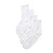 SUNBVE Little Kids Unisex Cotton Dress Ankle Socks White 5 Pack