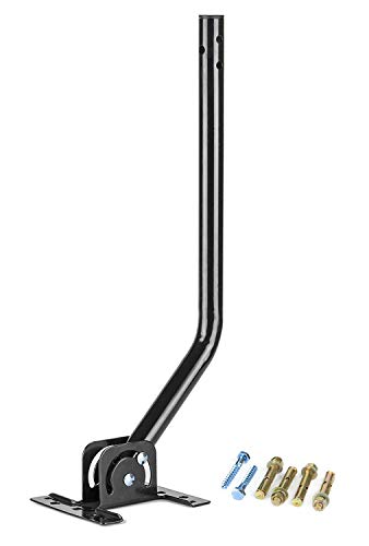 CeKay Adjustable Attic/Outdoor TV Antenna Mounting Pole Universal Mount Brackets Weather Station Mounting Pole - Easy Installation, Solid Structure, Weather Proof (1" Diameter,16.5" Arm Length)