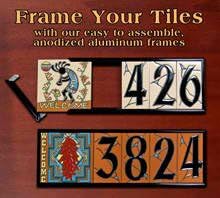 Earthtones 6" x 24" Custom-Made Frame Kit Ceramic Designer & Address Tiles