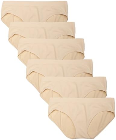 6 Pack Women's Hipster Brief Nylon Spandex Underwear