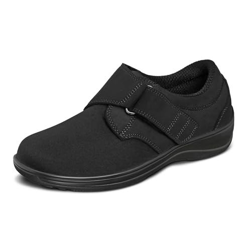 Orthofeet Women's Orthopedic Black Lycra Wichita Casual Shoes, Size 9 Pricepulse