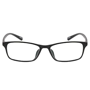 KILLER Rectangle Unisex Anti Glare PC/Mobile Zero Power Eyeglasses , Black Color