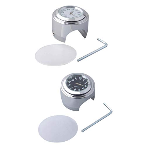 H HILABEE Universele wijzerplaat voor motorfietsstuur, voor 22 mm / 25 mm stuur, waterdicht, stootvast, wit - Image 8