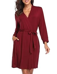 Pijama para mujer, bata suave de punto kimono, ligero