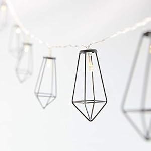 Festive Lights Lichtketting, werkt op batterijen, timerfunctie, 10 leds, warmwit, grijs