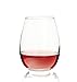 Bavel Stemless Wine Glasses,19oz,set of 4,Large Stemless Glass Holds Full Bottle of Wine.Red Wine & White Wine glasses sets for retirement,gifts,clear