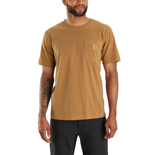 Carhartt Men's Irvine Relaxed Garment Dyed T-Shirt, Carhartt Brown, Small