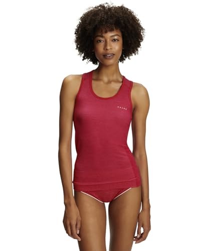 FALKE Wool-Tech Light W S/L Sh Lana Filo Funzionale Asciugatura Rapida, Maglia Donna, Rosa Red 8644, XS