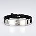 Chutoral Billie Eilish Bracelet, Rap Singer Stainless Steel Silicone Wristband Wristlet Jewelry Accessories Bangles Fans(H03)
