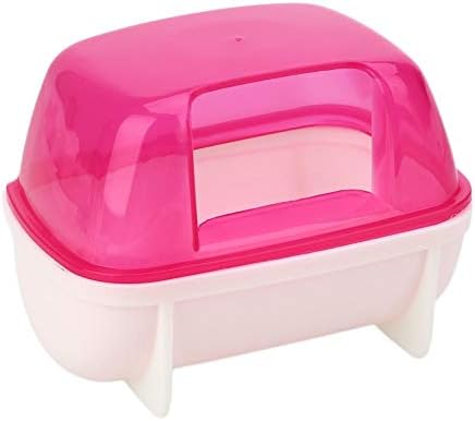 Sand Bath House Hamster Small Pet Bathroom Bath Sand Activity Room Sauna Toilet Bathtub Pet Supplies 4PCs Pink