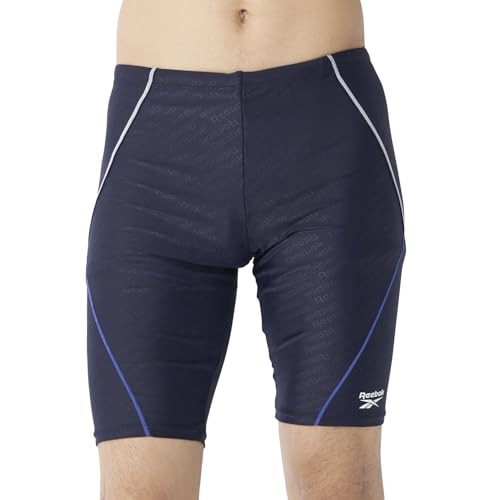 [リーボック] 水着 メンズ 水泳 エンボス加工 スパッツ 420756-C-NV （ネイビー×ブルー/Ｍ/Men's）