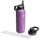 Thermoflask 50063 Double Stainless Steel Insulated Water Bottle, 40 oz, Plum