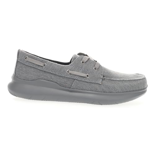 Propét Mens Viasol Lace up Loafer, Grey