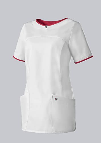 BP 1700-485-2188 - Casacca da donna, vestibilità moderna, 50% cotone/50% poliestere, bianco/corallo, taglia 3XLn