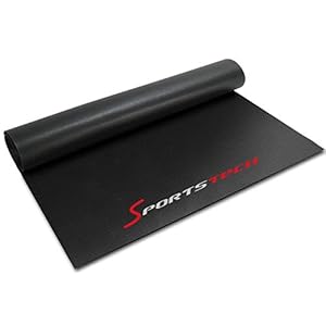 4-6 mm vloerbeschermingsmat voor fitnessapparaten, hometrainer, sportmat, fitnessmat in zwart voor meer stabiliteit…