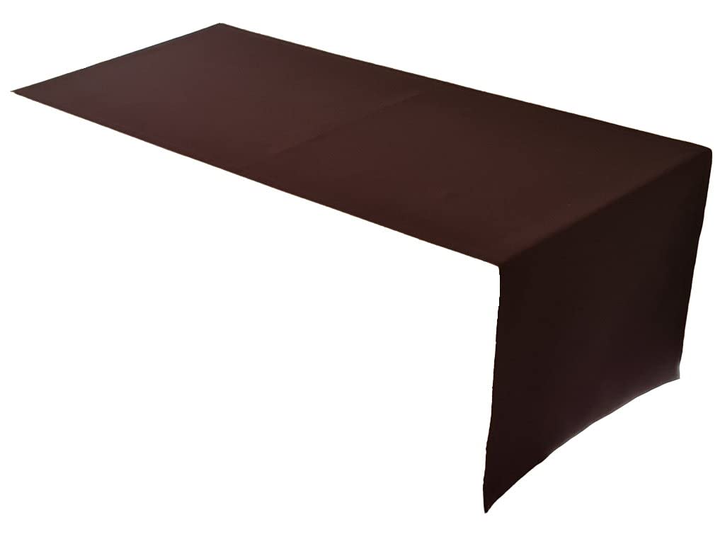 Lemos Home Table Runner Table Linen 100% Cotton Collection Concept Choice of Colours and Sizes (Table Runner - 45 x 150 cm, Chocolate)
