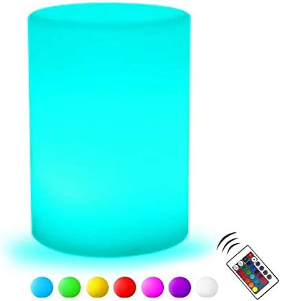 Aokely LED Night Light Mood Lamp Cordless Color Changing Simple Desk Lamps Remote Control Rechargeable Led Nightlights for Parties, Holiday Home Decor