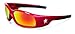 Crews SR13R Swagger Brash Look Polycarbonate Dual Lens Glasses with Crimson Red Frame and Fire Red Lens
