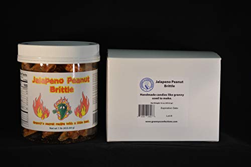 Jalapeno Peanut Brittle. Granny's Famous Recipe With A Little Kick. - One Pound (16 oz) Container