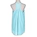 Franterd Dress Womens Spaghetti Strap Back Howllow Out Chiffon Beach Short Dress Blue