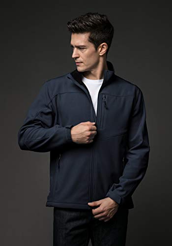 image for Tesla TM-YKJ80-NVY_2X-Large Men's Softshell Athletic Microfleece Activ