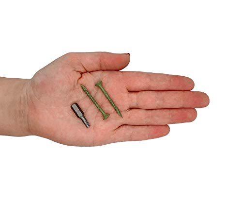 (100 Stück) grün Korrosionsschutz Finish 4,0 x 40 mm Holzbauschrauben Torx Kopf Typ 17 Senkkopf Außenschraube (100, 4,0… – Bild 4