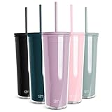 Simple Modern Plastic Tumbler with Lid and Straw