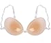 UZZO Women's Self Adhesive Nude Silicone Push up Bra with Adjustable & Removable invisible Straps,Silicone Bra Bikini Inserts Front Closure Bra,Wedding Dress Evening Dress Bikini Swimsuit Pads Bra Inserts (D cup)