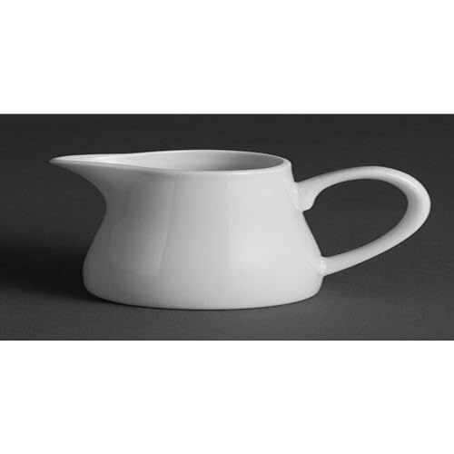 Olympia Whiteware Porcelain Cream and Milk Jugs 212ml, Pack of 6