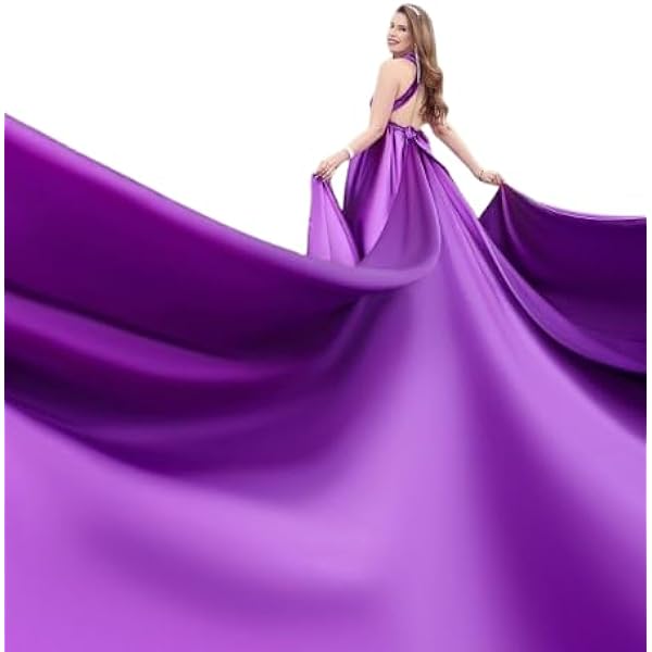 Amazon.com: Flowy Purple Maxi Dress with Halter Neckline, Floor Length :  Clothing, Shoes & Jewelry