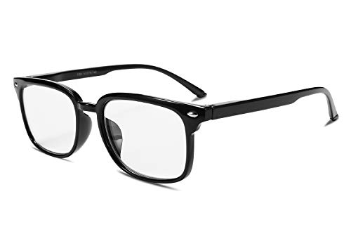 FEISEDY Progressive Multifocal Reading Glasses Blue Light blocking Reader Glasses Frame B2497 (Black, 1.00)