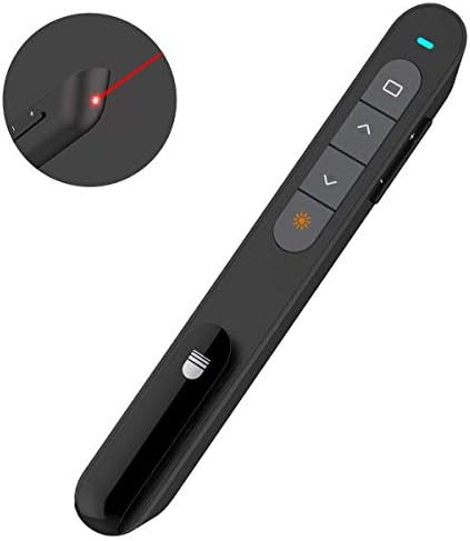 Kakooze Doosl Wireless Presenter, RF Powerpoint Clicker Presentation Remote Control Pen Volume Control - 2.4GHz…