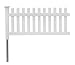 Zippity Outdoor Products ZP19002 Fence Newport, 36" H x 72" W, White