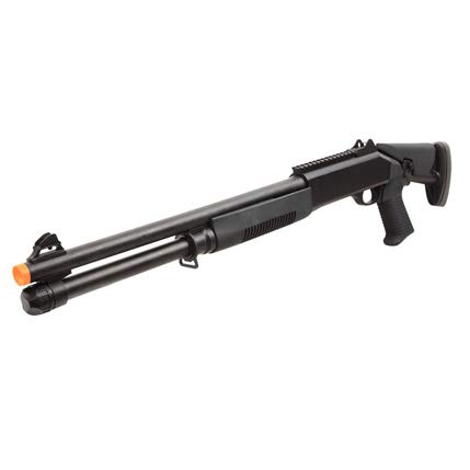 BBTac Airsoft Shotgun BT-M56C Tri-Barrel Triple Shot Spring Loaded Pump Action