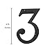 Baldwin Estate 90673.102.CD Solid Brass Traditional House Number Three in Oil Rubbed Bronze, 4.75