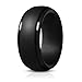 Saco Band Silicone Ring for Men Rubber Wedding Band - 1 Ring (Black, 11.5-12 (21.3mm))