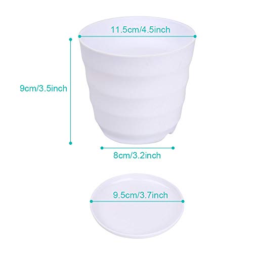 EKNOW Flower Pots, Indoor Plant Pots Set of 12, Planter Pots with