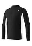 Speedo Big Boys' UV 50 Plus Long Sleeve Rashguard, Black, Medium