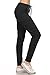 Leggings Depot Black-65776-Large French Terry Drawstring, Large