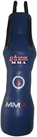 JINK Artificial leather - Pound /Floor Striking Hanging stripes Dummy Cylinder shaped bag JMMA354A Leather - Blue 47" Up to 35kg/77 lb
