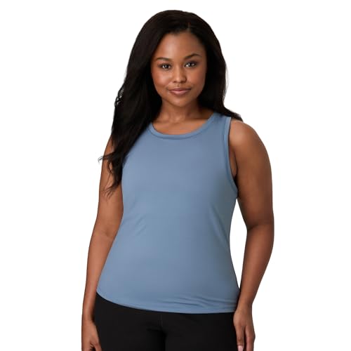 Hanes Moves, Stretch Women, Moisture-Wicking Tank Top, Blue Dive, 2X Large
