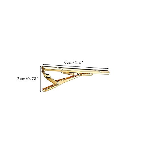 FJSM Mixed Color Tie Bar Set Stainless Steel Tie Clips Exquisite Skinny 8 Pcs for Mens Wedding & Casual Activities Necktie Clips