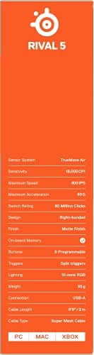 SteelSeries Rival 5 Gaming Mouse 18000 CPI TrueMove Air 9 Programmable Buttons view 15
