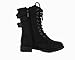 Lucky Top Pack 72 Little Girls Combat Lace Up Boots,Black,4