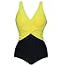 Eternatastic Women's Retro Beachwear V-Neck Swimwear One Piece Swimsuit Monokini