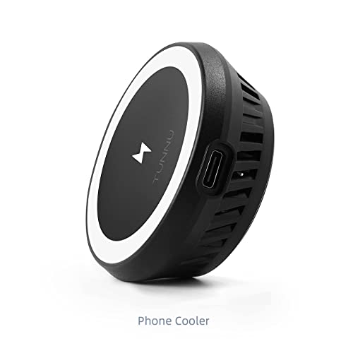 Phone Cooler Magnetic Wireless Charger: 15W Portable Fast Charging Pad Cooling Fan - Phone Radiator Compatible with Magsafe iPhone 13/12/Pro/Pro Max/Mini - Accessory for Gaming Live Streaming Vlog