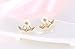 Crystal Stud Earrings Boucle d'oreille Femme 2016 Fashion Flower Earrings for Women Gold Bijoux Jewelry Brincos Pendientes Mujer, Gold and White