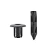 MagiDeal 50pcs 6mm Hole Black Plastic Push In Type Rivets Fastener Pin Clips ATV for Yamaha Suzuki